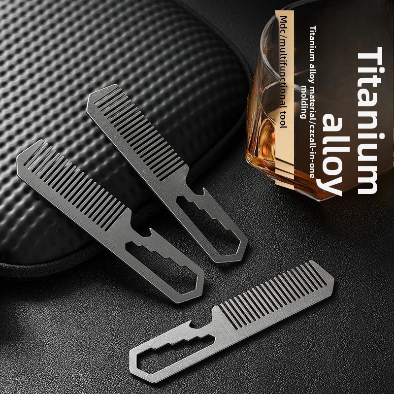 새로운 티타늄 합금 다기능 빗 일체형 병따개 휴대용 E - Comb Pocket Titanium 리뷰 및 가격
