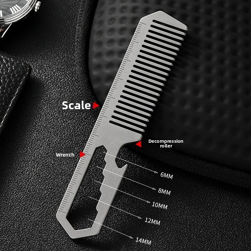 새로운 티타늄 합금 다기능 빗 일체형 병따개 휴대용 E - Comb Pocket Titanium 리뷰 및 가격