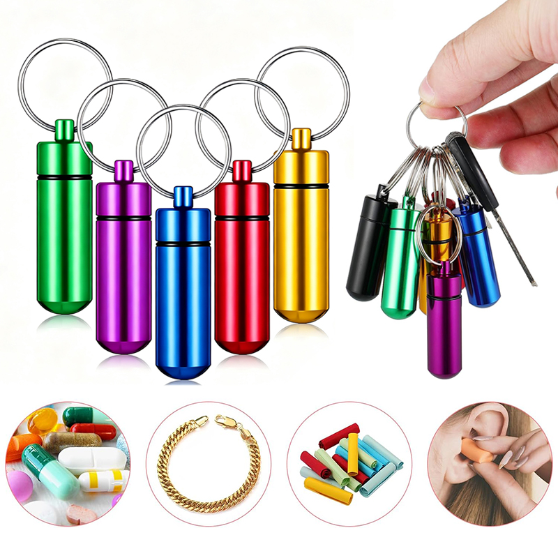 1/5개 알루미늄 미니 알약통 열쇠고리 – EDC, 여 - Edc Pill Carry 리뷰 및 가격
