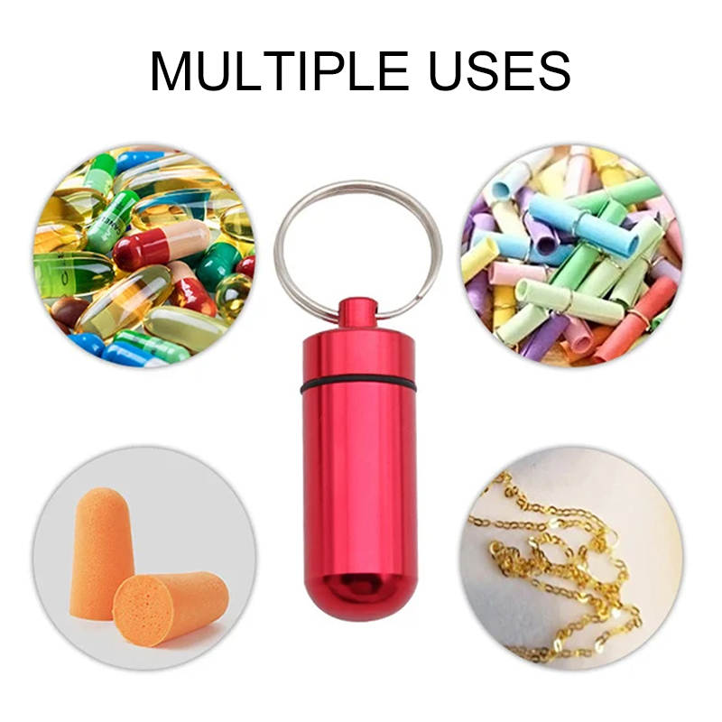 1/5개 알루미늄 미니 알약통 열쇠고리 – EDC, 여 - Edc Pill Carry 리뷰 및 가격