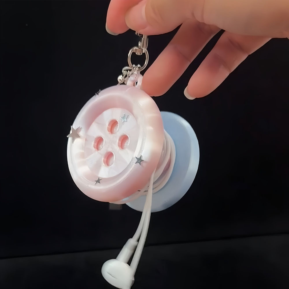 귀여운 케이블 정리 버튼 이어폰 케이블 와인더 키체인  - Cable Winder Keychain 리뷰 및 가격