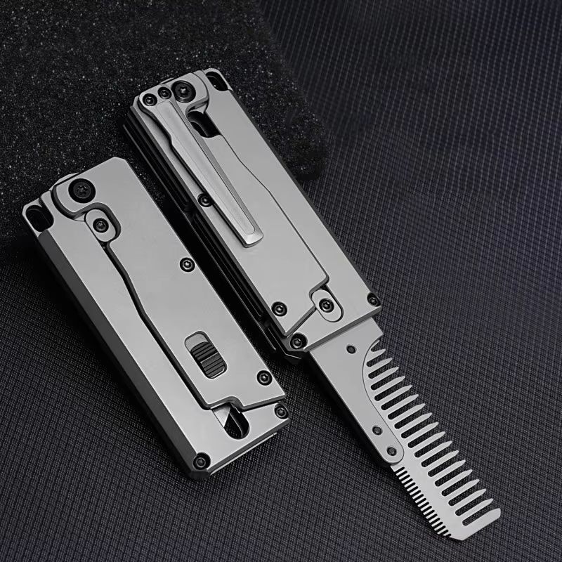 티타늄 합금 접이식 교체 빗, 다기능 EDC 유틸리티  - Comb Pocket Titanium 리뷰 및 가격