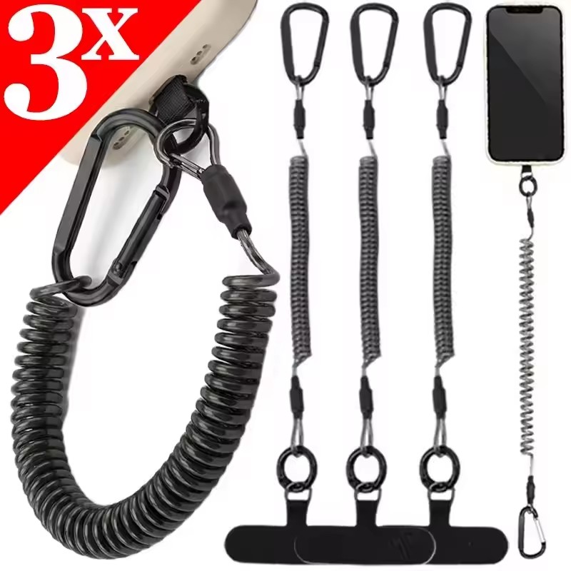 분실 방지 유연한 휴대폰 스트랩, 패치 스프링 코드 안 - Carabiner Keychain 리뷰 및 가격