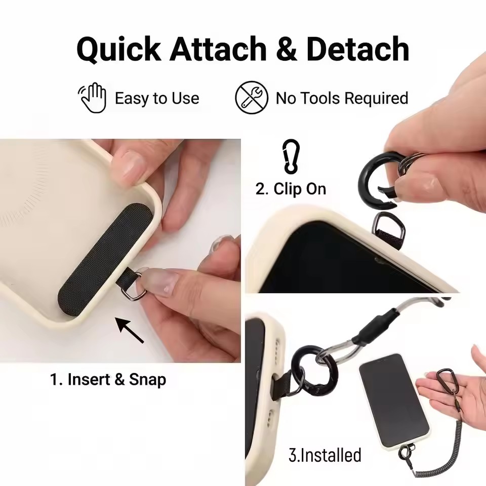 분실 방지 유연한 휴대폰 스트랩, 패치 스프링 코드 안 - Carabiner Keychain 리뷰 및 가격