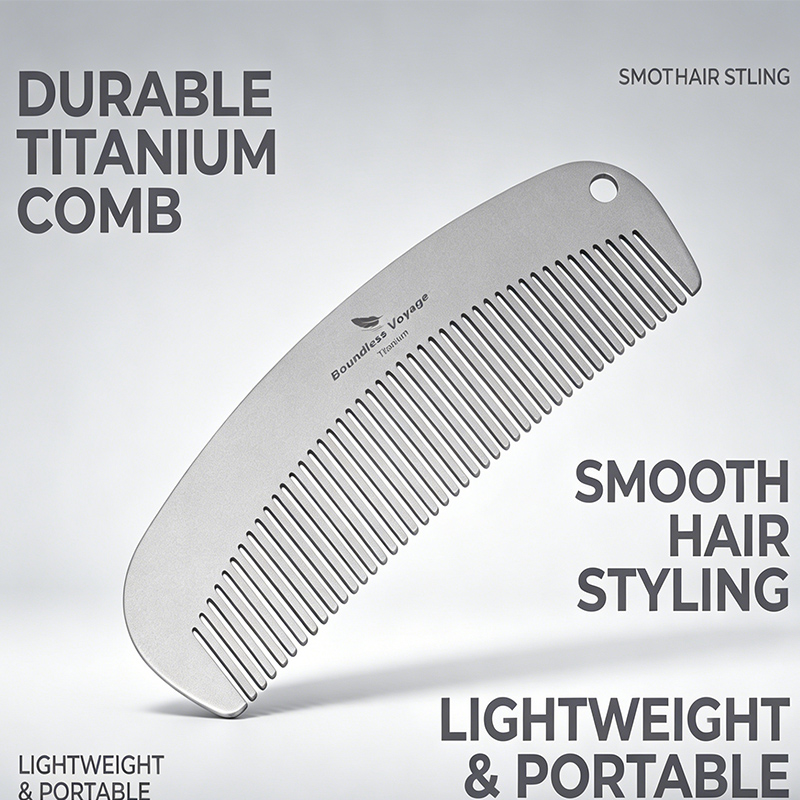 바운드리스 보이저 티타늄 헤어&수염 빗 2mm 두께 정 - Comb Pocket Titanium 리뷰 및 가격