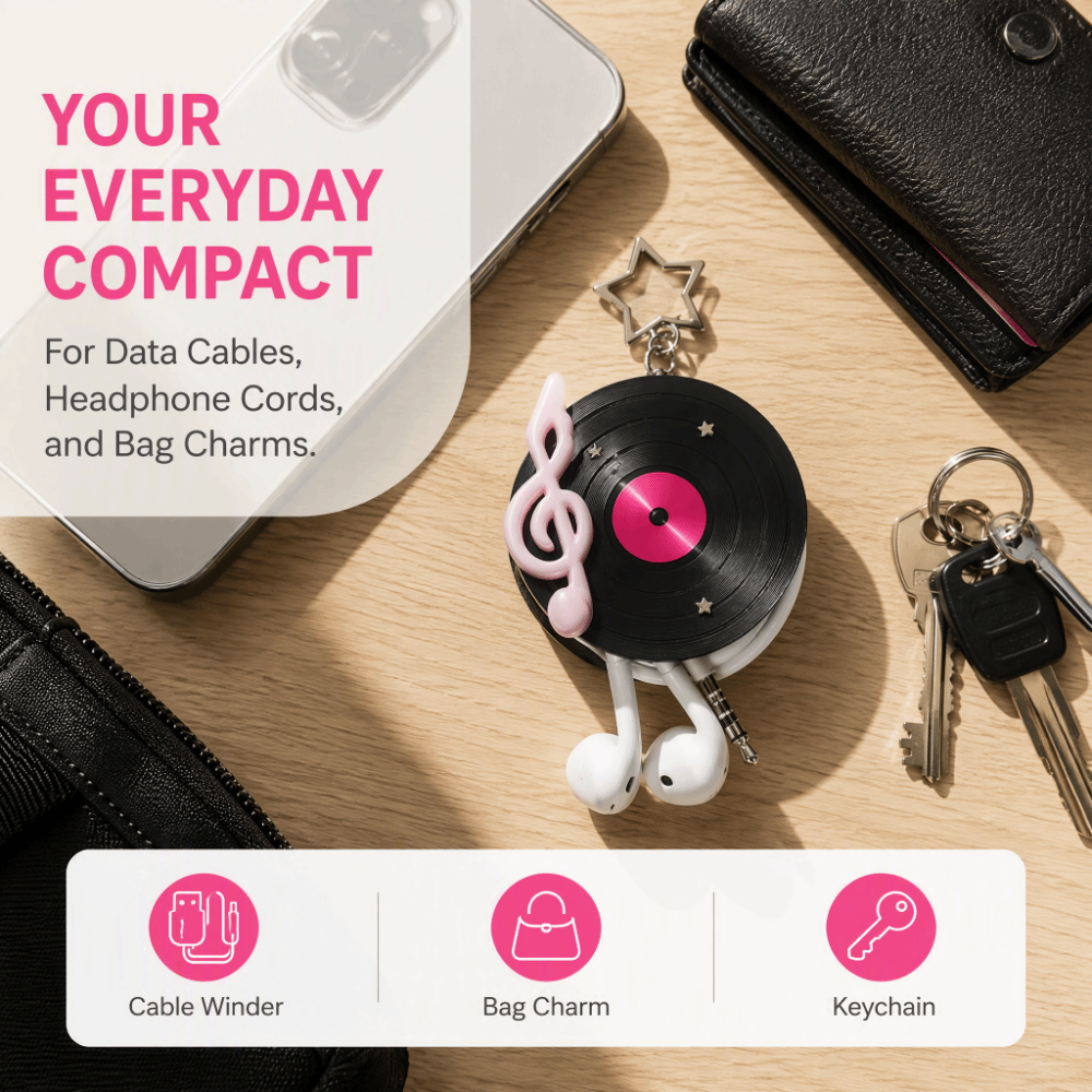 Y2K 비닐 레코드 키체인 스타 한국 일본 스타일 디스 - Cable Winder Keychain 리뷰 및 가격