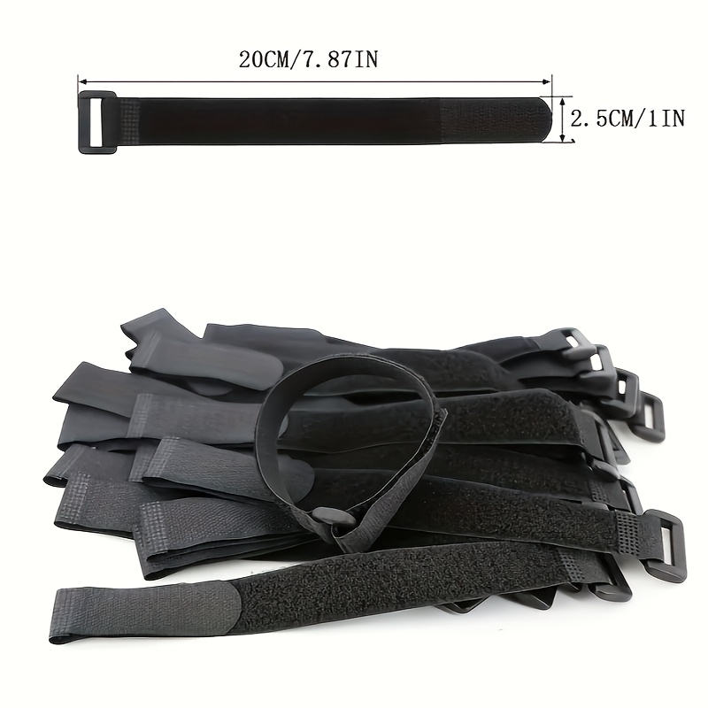 25/50개 조정 가능한 후크 및 루프 케이블 타이 - - Gear Tie Reusable 리뷰 및 가격