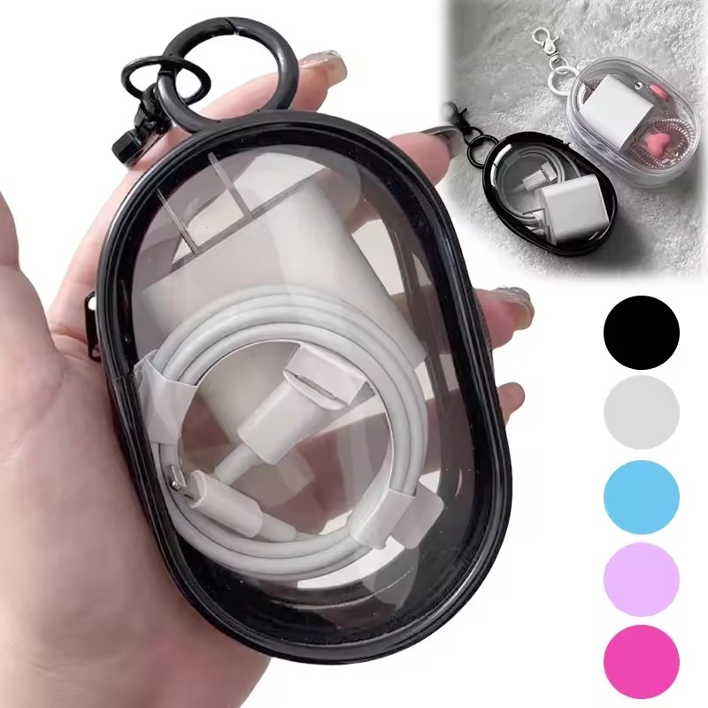 다기능 투명 데이터 케이블 정리함 보관함 야외 여행용  - Cable Winder Keychain 리뷰 및 가격