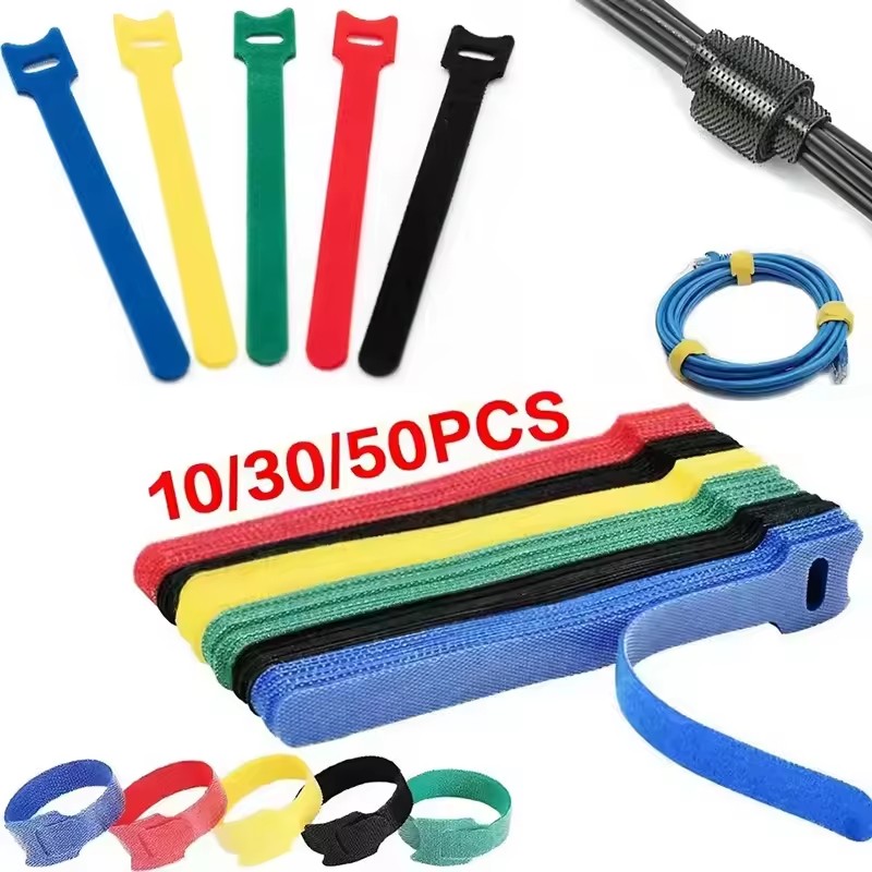 10/30/50Pcs 재사용 가능한 후크 및 루프 케이 - Gear Tie Reusable 리뷰 및 가격
