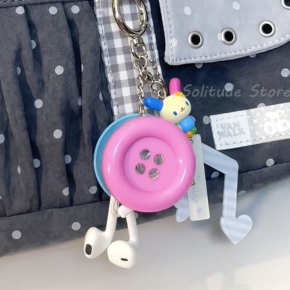 레트로 특대형 버튼 유선 헤드폰 보관 펜던트 장식 액세 - Cable Winder Keychain 리뷰 및 가격