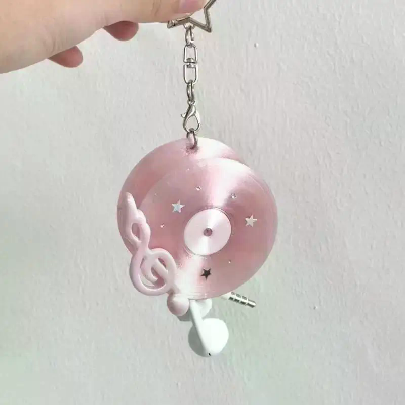 Y2K 빈티지 레코드판 모양 이어폰 케이블 와인더 휴대 - Cable Winder Keychain 리뷰 및 가격